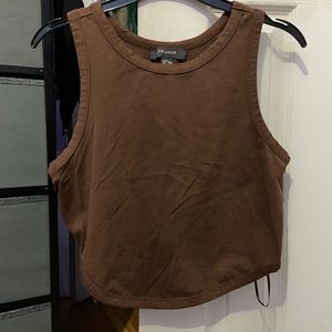 Brown Cropped Tank Top